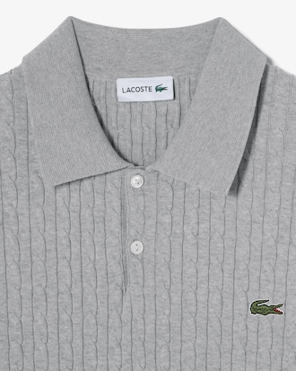 케이블 반팔 스웨터 폴로 셔츠