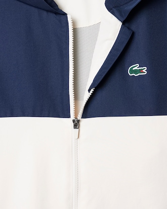 테니스 크록 컬러블럭 자켓