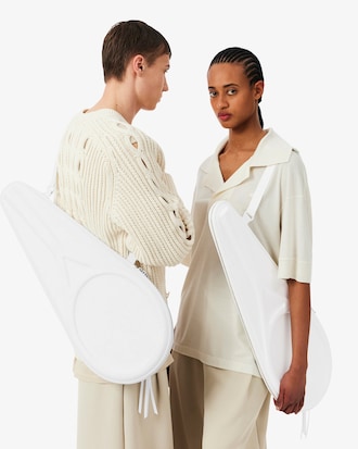 런웨이 쇼 라지 레더 라켓백