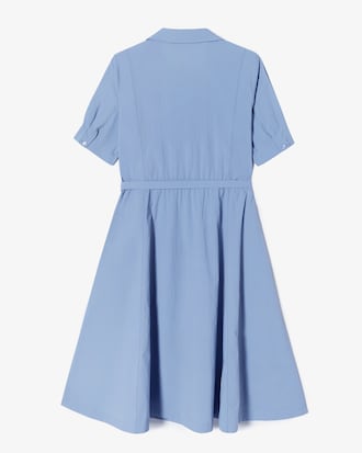 플레어 반팔 셔츠 드레스