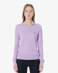 케이블 오픈카라 스웨터