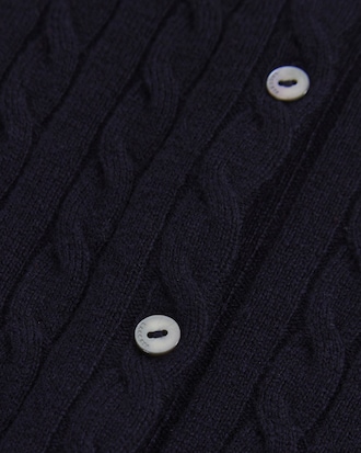 케이블 크루넥 가디건