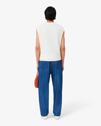 남성 미디엄 워싱 테일러드 데님 팬츠