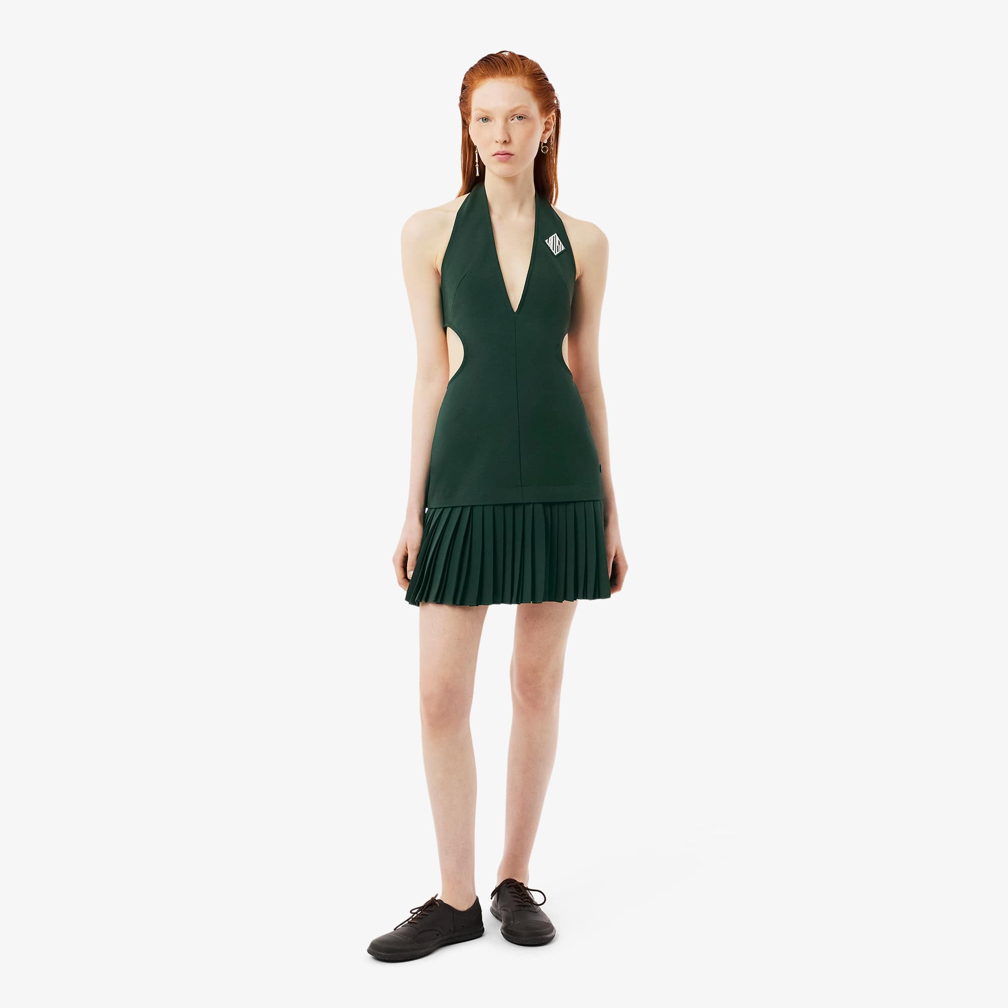 lacoste runway pleated dress Runway Asymmetric Pleated Dress