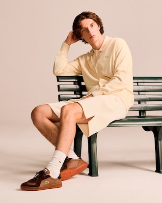 남성 Baseshot Pro 레더 스니커즈