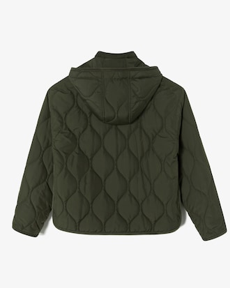 크롭 웨이브 퀼팅 점퍼