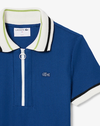 슬림핏 티핑 하프짚업 폴로