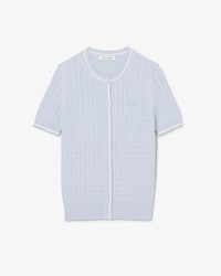 티핑 케이블 반팔 가디건