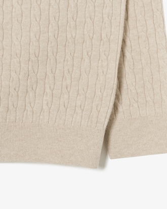 케이블 긴팔 폴로 스웨터