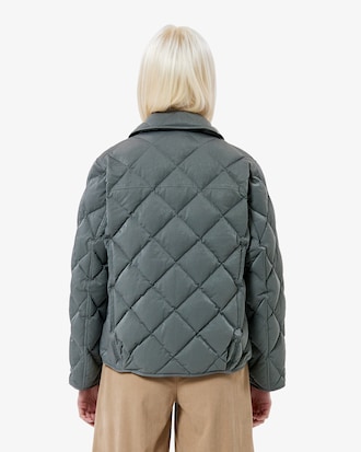 다이아퀼팅 경량 카라 다운