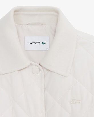 울배색 벨티드 퀼팅 점퍼