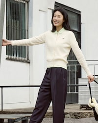 케이블 긴팔 가디건