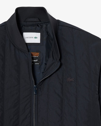 세로 퀄팅 블루종