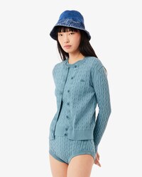 가먼트 다잉 케이블 긴팔 가디건