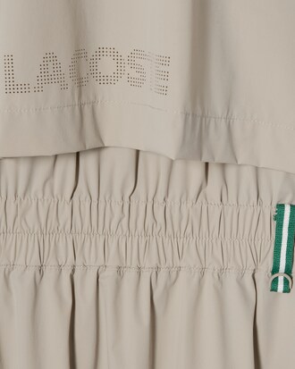 카라 반팔 우븐 드레스