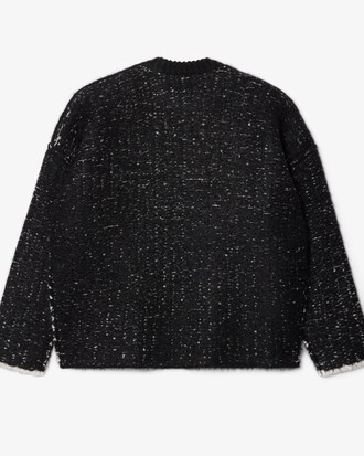 오가닉 울 크록 자카드 스웨터