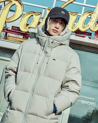 후드 헤비 다운 점퍼