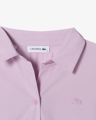 플레어 반팔 셔츠 드레스