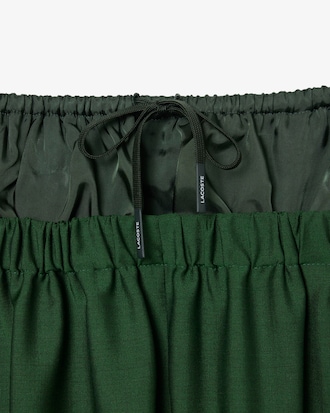 남성 울 트윌 더블 웨이스트 트랙 팬츠