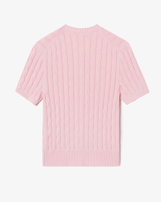 케이블 반팔 가디건