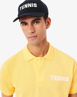 테니스 레터링 반팔 폴로 셔츠