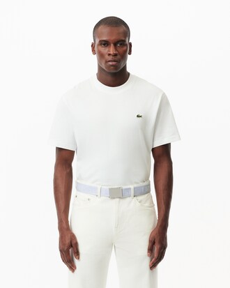 라코스테 로고 레터링 웨빙 벨트