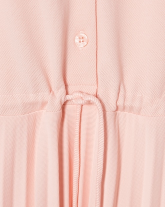 밑단 플리츠 반팔 폴로 드레스