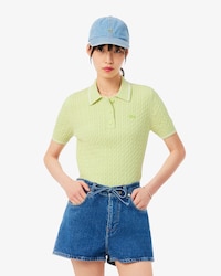 티핑 케이블 스웨터 폴로 셔츠