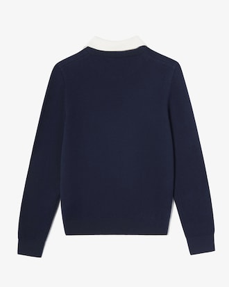 카라 탈부착 크루넥 스웨터