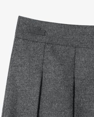 울 플리츠 스커트