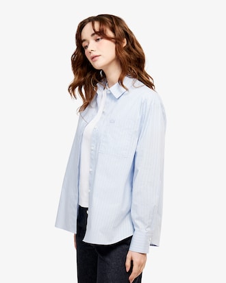 릴렉스핏 스트라이프 포플린 셔츠