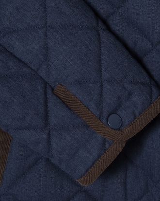 코듀로이카라 퀼팅 점퍼