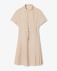 울 블렌드 반팔 폴로 드레스