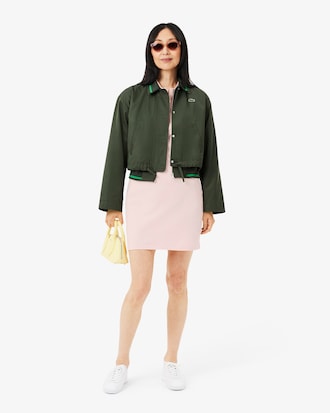 슬림핏 미니피케 폴로 드레스