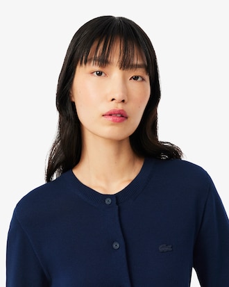 라이트 코튼 크루넥 가디건