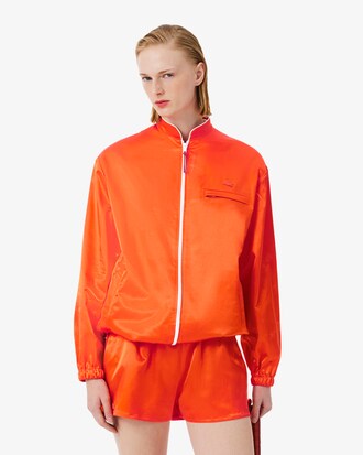 여성 샤이니 스포츠웨어 숏 재킷