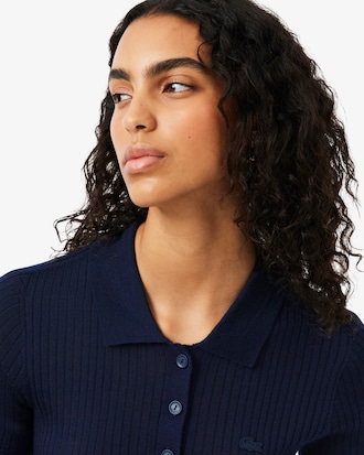 파인 메리노울 스웨터 폴로 셔츠