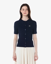 케이블 반팔 가디건