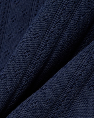 포인텔 리본 크록 긴팔 가디건