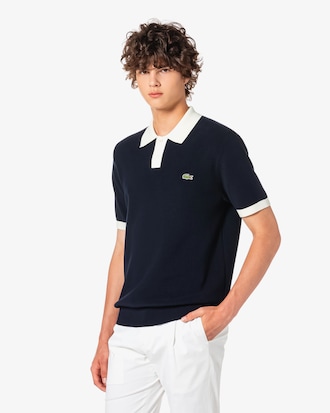 미니 립 반팔 스웨터 폴로셔츠