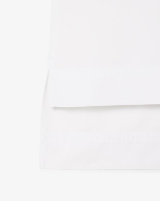 여성 배색 칼라 박시 코튼 셔츠