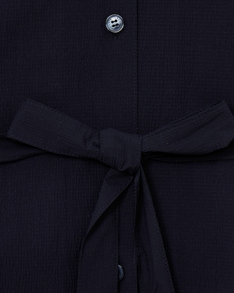 벨트형 반팔 셔츠 드레스