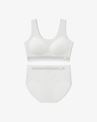 퓨징 배색 브라 팬티 세트