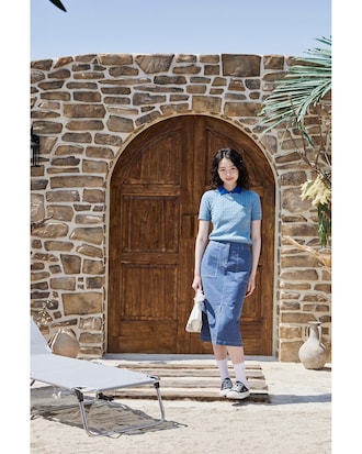 뉴 데님라이크 스커트