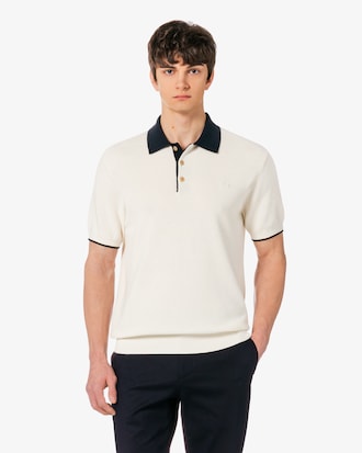 립조직 카라 연사 반팔 스웨터 폴로 셔츠