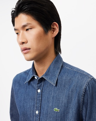 데님 셔츠 인디고