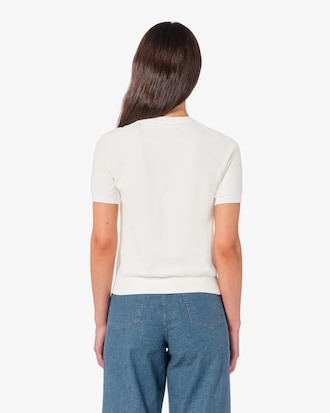 베이직 크루넥 반팔 스웨터