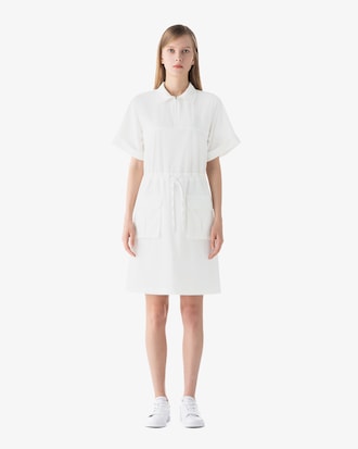 우븐 카라형 드레스