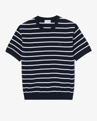 솔리드 반팔 크루넥 스웨터