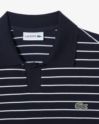 오픈카라 핀스트라이프 폴로 셔츠